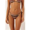Calzedonia Brasiliana Lacci Costume Golden Chevron Marrone