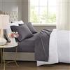 Madison Park Beautyrest Set di biancheria da letto morbido per tutte le stagioni, federa coordinata, cotone, antracite, queen size