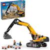LEGO City Escavatore da Cantiere Giallo, Giochi Creativi per Bambini e Bambine da 8 Anni, Veicolo Giocattolo da Cantiere con Funzioni Reali e 3 Minifigure (Operaio, Operatore e Architetto) 60420