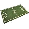 Black Ginger Grande tappetino antiscivolo in fibra di cocco verde con profilo campo da calcio, 75 x 45 cm