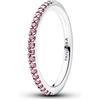 Pandora Anello da Donna in Argento con Fascia Rosa Scintillante 192999C02, 58/18,5, Argento Sterling, Zirconia cubica