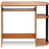 Furinno Scrivanie per Computer, Light Cherry | Vassoio per tastiera, scrivania per computer con bordi arrotondati, scrivania da ufficio, per casa, ufficio, camera da letto