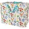 dotcomgiftshop Borsa portaoggetti con cerniera di grandi dimensioni, forte e resistente, 55 x 48 x 28 cm, 70 l, disponibile in vari motivi (fiori selvatici)