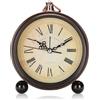 Sporgo, sveglia analogica retrò senza ticchettio: orologio da comodino da tavolo, vintage, silenzioso, piccolo, a batteria, orologio da tavolo analogico vintage per camera da letto, soggiorno, bambini