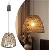 Pearlstar Lampada a sospensione con batteria, per esterni e interni, con timer per 6 ore, per patio, bar, giardino, terrazza, soggiorno, camera da letto (HDC897)
