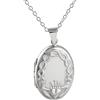 FashionJunkie4Life - Collana con medaglione in argento Sterling da donna, 45,7 cm, Argento sterling, Nessuna pietra preziosa