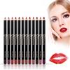 Brrnoo Matita Labbra, Set di 12 Matite per Contorno Labbra, Impermeabili, Durevoli, per Labbra, Make-up