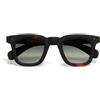 OKKIA Firenze Occhiali da Sole Unisex Rotondo Avana Nero Lenti Verdi