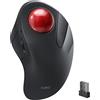 Nulea Mouse Trackball senza fili, design ergonomico ricaricabile, controllo del dito indice con 5 DPI regolabili, connessione a 3 dispositivi (Bluetooth o USB)