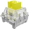 MAGIC-REFINER AS101 Switches per Tastiera Meccanica, Switches Tattile 3Pin 42gf, Trasparente, Molla Estesa da 22 mm, Switch Tester, Interruttore MX per Tastiera Gaming (Limone giallo/45 Pezzi)