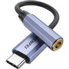 BENFEI Adattatore da USB C a Jack audio con chipset DAC, da USB-C a cuffie da 3,5 mm femmina compatibile con 15 Pro Max/15 Pro/15, Samsung Galaxy S24/S23/S22/S21 Ultra, iPad Pro, Pixel 8 Grigio