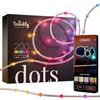 Twinkly Dots 10m, Striscia LED Multicolore per Esterno e Interno, Striscia LED RGB Flessibile, Compatibile con Alexa e Google Home, IP44, 16M+ Colori, Controllo App, Filo Trasparente, 200 LED