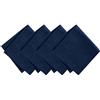 Threadmade Elrene Home Fashions Continental - Set di 4 tovaglioli in tessuto resistente all'acqua e alle macchie, 43,2 x 43,2 cm, colore: blu navy