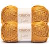 Caron Simply Me Luster Golden Yarn - Confezione da 2 gomitoli da 170 g, 65% nylon, 35% acrilico, pettinati #4 (medio), 300 m, per maglia/uncinetto