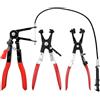 DGMI 3 Pezzi Pinza per Fascette Stringitubo, Radiatore Molla Pinze per Fascette Auto, Strumento di Serraggio per Tubo, Angolata, e Banda Piatta Attrezzi Officina Auto
