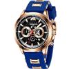 MEGALITH Cronografo Uomo Orologi da Polso: Analogico Impermeabile Grande Quadrante Orologio con Fecha Luminosa - Regalo per Sportivo Uomo