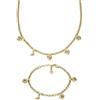 Emporio Armani Donna Collana e Bracciale in Ottone Dorato, Set