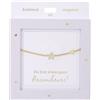 Depesche 13896.60 Bracciale in oro con stella glitterata, lunghezza variabile come regalo per amici e parenti