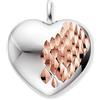 Engelsrufer Ciondolo da donna a forma di cuore, in argento Sterling bicolore e oro rosa, con ciondolo apribile, inciso, senza nichel