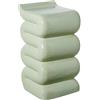 DRW Tavolino ausiliario con pieghe in fibra di vetro bianco lucido 56x30x30 cm
