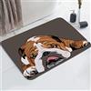 YISUMEI Divertente tappetino da bagno con bulldog inglese, antiscivolo, super assorbente, con retro in gomma, adatto sotto lo zerbino del bagno, tappeto per doccia, vasca da bagno, lavandino, 43,2 x