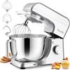 Facelle Impastatrice Planetaria Professionale, 1300W, 10 Velocità e Funzione Pulse, Contenitore Inox 5.5 L, Piedini antiscivolo, Coperchio con apertura, Uncino, Mescolatore, Frusta sbattitrice