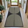TUKDAK Tappeto da Passerella Antiscivolo Moderno, 80x150cm, Tappeto Lavabile per Cucina, Ingresso e Corridoio, Grigio/Marrone, Geometrico