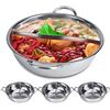 Sobotoo Mandarin Duck Hot Pot Cooker, 30 cm in acciaio inox doppio Hot Pot induzione piano cottura Shabu