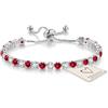 HEEYA Bracciali da donna placcati in argento Sterling bracciali tennis cristallo Slider braccialetto da donna diamante zirconia braccialetto da donna regalo di compleanno per mamma sorelle con carte