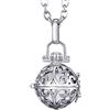 Morella Catenina donna acciaio inox 70 cm con ciondolo ornamentale e sfera Ø 16 mm in sacchetto di velluto colore a scelta