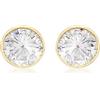 Carissima Orecchini a perno rotondi con zirconia cubica da 6 mm in oro giallo 9 ct