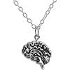 FashionJunkie4Life Collana con ciondolo anatomico a forma di cervello umano, in argento Sterling, 45,7 cm
