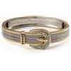Avalaya Due toni 'fibbia' strutturato incernierato bangle bracciale