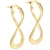 Carissima Orecchini creoli twist a forma di 8 16 x 32 mm da donna in oro giallo 9 ct