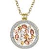 Morella Collana Donna con Pendente in Acciaio Inossidabile e Cubic Zirconia da 70 cm con Moneta gocciada 33 mm in Sacchetto di Gioielli