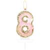 mciskin Candele con farfalla numero 8, Candeline oro rosa per torta di buon 8° compleanno, Decorazioni per torta 8° compleanno per ragazze, Topper per torta con 8 farfalle, Candeline oro rosa Cake