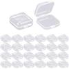 Jyvex 24Pcs Scatoline Plastica Trasparente, 3,5 x 3,5 x2,1cm Scatoline Trasparenti, Mini Contenitori Plastica con coperchio piccole per perline, tappi per le orecchie, e più piccoli oggetti