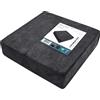 WELLTEX Rialzo del sedile 40 x 40 x 10 cm, colore nero, rivestimento lavabile e rimovibile, fondo antiscivolo, chiusura lampo, nucleo in poliuretano, parte inferiore: 100% poliestere con lacci