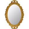 Tstarer Specchio decorativo vintage con cornice dorata, piccolo specchio ovale da appendere alla parete, 24,4 cm di larghezza x 36,3 cm di lunghezza (oro)