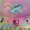 KZT Lampada da soffitto con musica a LED lampada da soggiorno dimmerabile RGB cambia colore lampada da soffitto con telecomando e controllo app moderna Camera da letto illuminazione