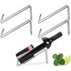 Carpango 4 Pezzi Portabottiglie per Vino, Portabottiglie in Metallo Espositore per Conservazione e Organizzazione Bottiglie di Liquore (A)