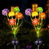 Fohil Lampade Solari da Giardino, 2 Pezzi Luci Solari Fiore LED, Luce Solare Esterno Decorazione da Giardino Impermeabile Decorazioni di Giardino, Prato, Natale Regali di Compleanno Per le Donne
