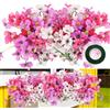 msymsyu 7 mazzi di fiori artificiali, per esterni, 35 cm, fiori artificiali, per esterni, 3 colori, per balcone, decorazione per la casa, feste, interni, esterni, decorazione per esterni
