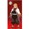 Halantex DEMON SLAYER Kimetsu no yaiba KYOJURO RENGOKU - Telo Mare Spiaggia Bagno Beach Towel - 100% cotone - Dimensioni 70x140cm