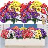 SOMYTING 10 fasci di fiori artificiali come balconi veri, fiori artificiali, per esterni, resistenti ai raggi UV, alle intemperie, per balconi artificiali, per la casa, il davanzale, il matrimonio