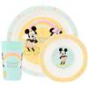 Disney Mickey & Friends - Set da tavola per bambini, 3 pezzi, in polipropilene, piatto, ciotola e bicchiere con Topolino e Minnie, adatto per microonde e lavastoviglie, adatto per bambini dai 36 mesi