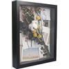 GraduatePro Cornice 3D 30x40 Profonda con vetro per Oggetti in Legno da Parete Tavolo Nero Regalo Decorativo