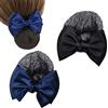 Jiazhishun 2 fermagli per capelli con fiocco per chignon, retine per capelli con fiocco, rete elastica per capelli, per infermieri, lavoratori bancari e hostess