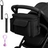 LOLANIUT organizer passeggino, borsa per passeggino, borsa passeggino universale tracolla regolabile, borsa passeggino piccola, organizer per passeggino con tasca per borraccia e custodia per cellulare