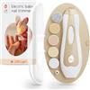 Cherish Baby Care Lima Unghie Neonato Elettrica LED - Tagliaunghie Elettrico con Arresto di Sicurezza Automatico, 2 Velocità & 6 Dischi, Neonati Accessori Utili (+ Custodia da Viaggio)